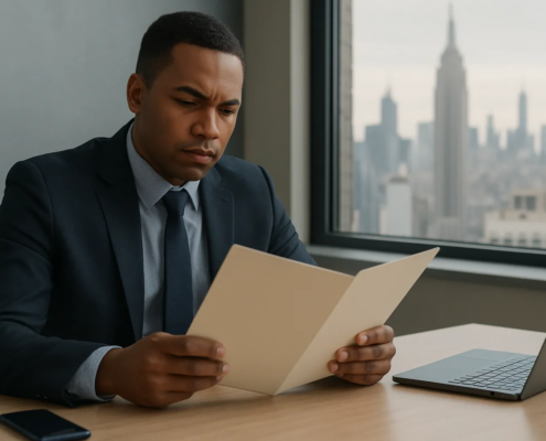 NYC assault arrest employment consequences discussed in a professional New York City workspace