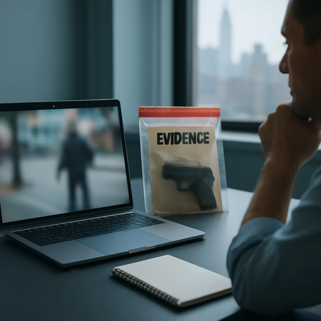 Evidence review for an NYC assault and weapon case with video and a generic object
