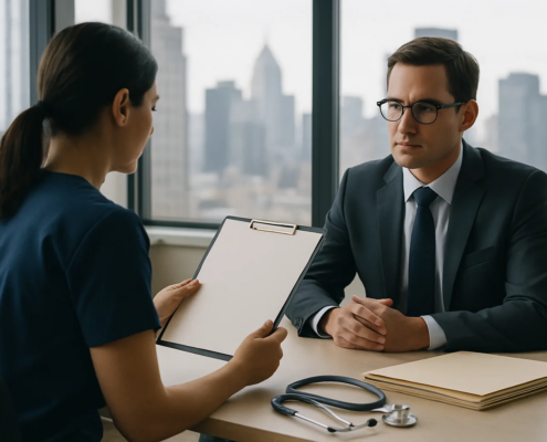 Medical expert assault trial NYC evidence review in a professional New York City setting